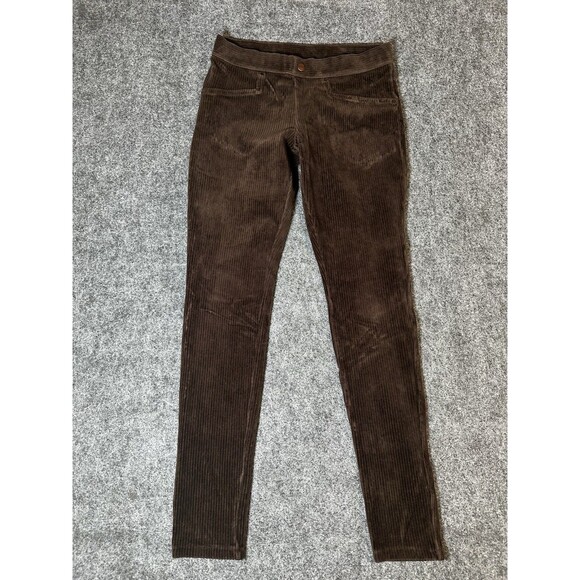 HUE Pants - Hue Corduroy Jeggings Sm Brown Ribbed Pull On Stretch Dark Academia Preppy Twee